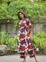 Chic Floral Printed Cotton Co-Ord Set