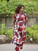 Chic Floral Printed Cotton Co-Ord Set